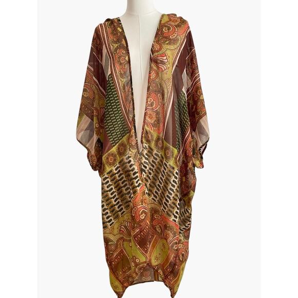 Live 4 Truth Boho‎ Kimono Cardigan Sz 3X Sheer Duster Coachella Festival Hippie - Picture 1 of 7